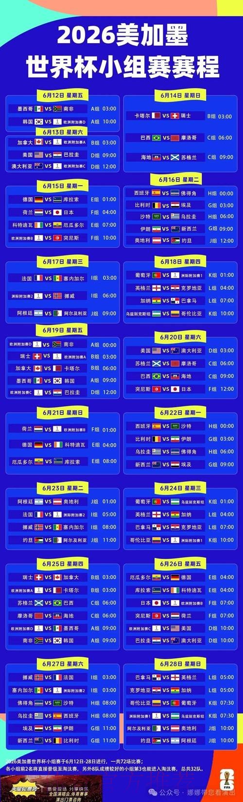 2026世界杯完整赛程官方发布最新时间表怎么查 2026世界杯完整赛程官方发布最新时间表怎么查